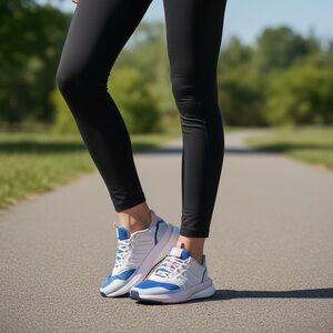 Adidas Women's Blue and White Athletic Shoes